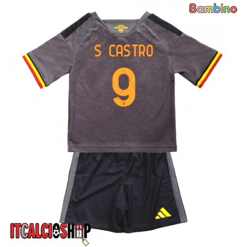 AS Roma Santiago Castro #9 Terza Maglia Bambino 2026-27 Manica Corta (+ Pantaloni corti)